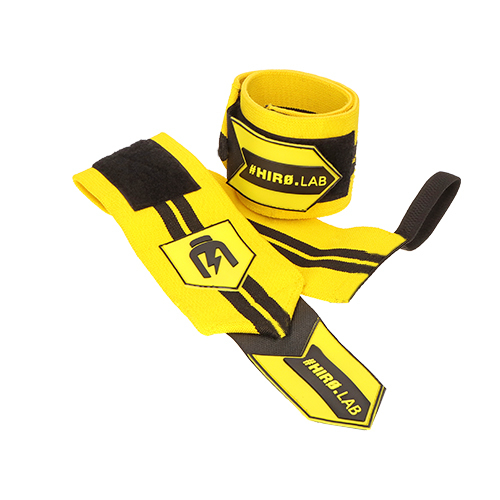 1000063850#493 - Hiro.Lab Wrist Wrap - Rubber Logo New - Yellow (1)